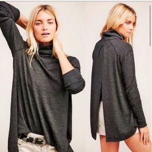 We The Free Split Back Turtleneck Sweater